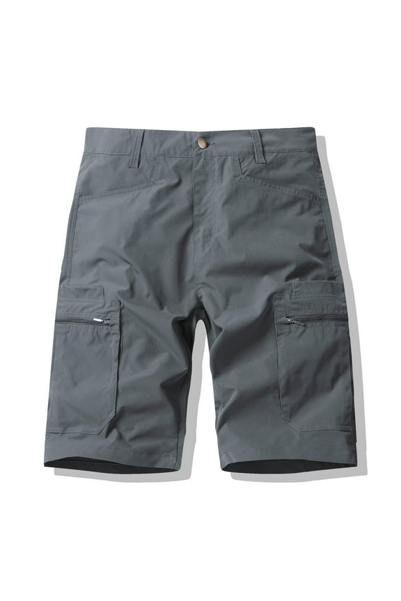 Big & Tall Cargo Shorts for Men S-4X Plus Size 2025 Casual Straight Leg Solid Hiking Fishing Bermuda Short with Zipper Pockets