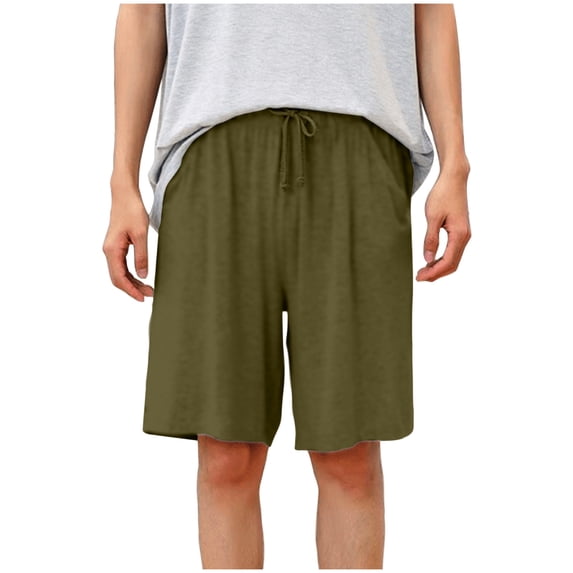 Big & Tall Casual Wide Leg Shorts Sleepwear Pajamas Drawstring Loose Summer Lounge Short Pants with Pockets