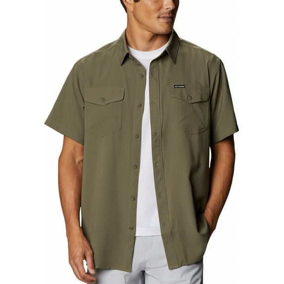Big & Tall Columbia Utilizer Button-Down Shirt Color: Stone Green Size: XXL TALL