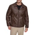 thumbnail image 1 of Big & Tall Dockers® Faux Leather James Dean Bomber Jacket Color: Brown Size: 2XB, 1 of 4