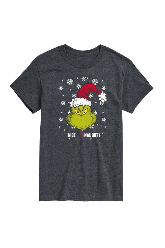 The Grinch - Naughty Check - Men's Short Sleeve Graphic T-Shirt