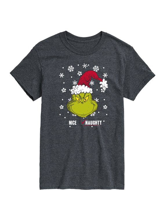 The Grinch - Naughty Check Men's Short Sleeve Graphic T-Shirt