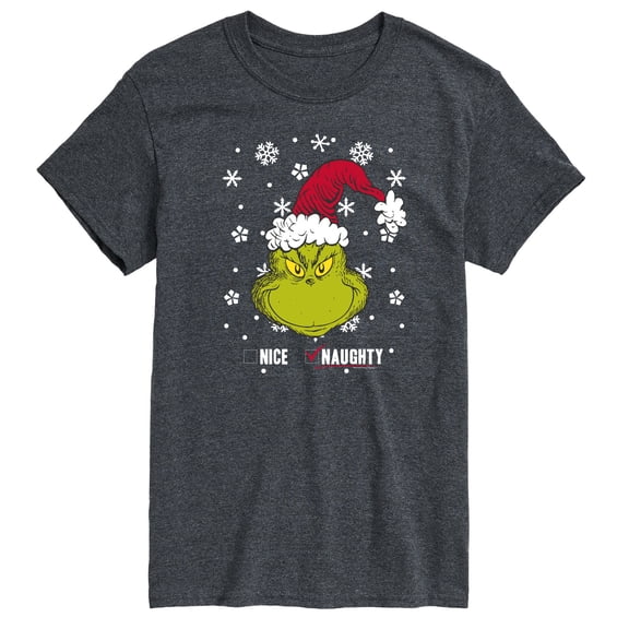 The Grinch - Naughty Check Men's Short Sleeve Graphic T-Shirt