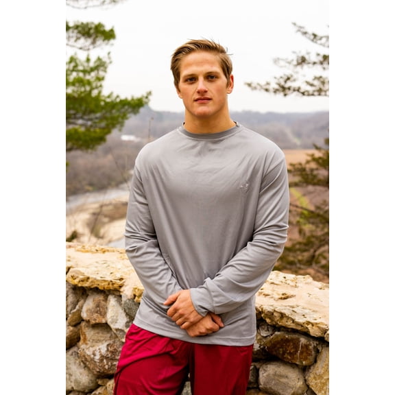 Big & Tall - Dri-Wizeâ„¢ Birdseye Mesh - Crewneck Shirt - Long Sleeve