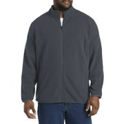 Big + Tall Essentials by DXL Men's Big and Tall Full-Zip Polar Fleece Jacket Black 2XL