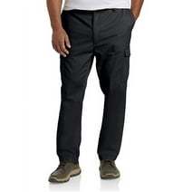 Big + Tall Essentials by DXL Men's Big and Tall  Men's Cargo Pants, Black, 44W x 32L Black 44x32