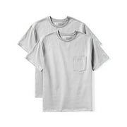 Big + Tall Essentials by DXL Men's Big and Tall Men's Crewneck Pocket T-Shirts, Light Grey, 7XL, Pack of 2 Light Grey 7XL