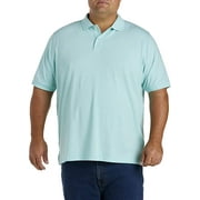 Big + Tall Essentials by DXL Men's Big and Tall Men's Jersey Polo Shirt, Aqua, 6XL