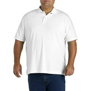 Big + Tall Essentials by DXL Men's Big and Tall Men's Jersey Polo Shirt, Light Blue Heather, 6XL