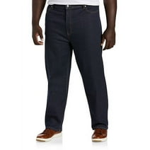 Big + Tall Essentials by DXL Men's Big and Tall  Men's Loose Fit Jeans, Dark Rinse, 50W x 30L Dark Rinse x