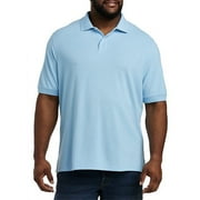 Big + Tall Essentials by DXL Men's Big and Tall Men's Pique Mesh Short-Sleeve Polo Shirt, Total Eclipse, 2XL