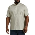 thumbnail image 1 of Big and Tall Essentials by DXL Men's Poplin Short-Sleeve Sport Shirt, Grey, 3XL, 1 of 6
