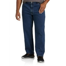 Big + Tall Essentials by DXL Men's Big and Tall  Men's Relaxed-Fit Jeans, Medium Wash, 50W X 30L Medium Wash x