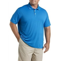 Big + Tall Essentials by DXL Men's Big and Tall  Men's Solid Golf Polo Shirt, Blue, 2XLT Blue 2XLT