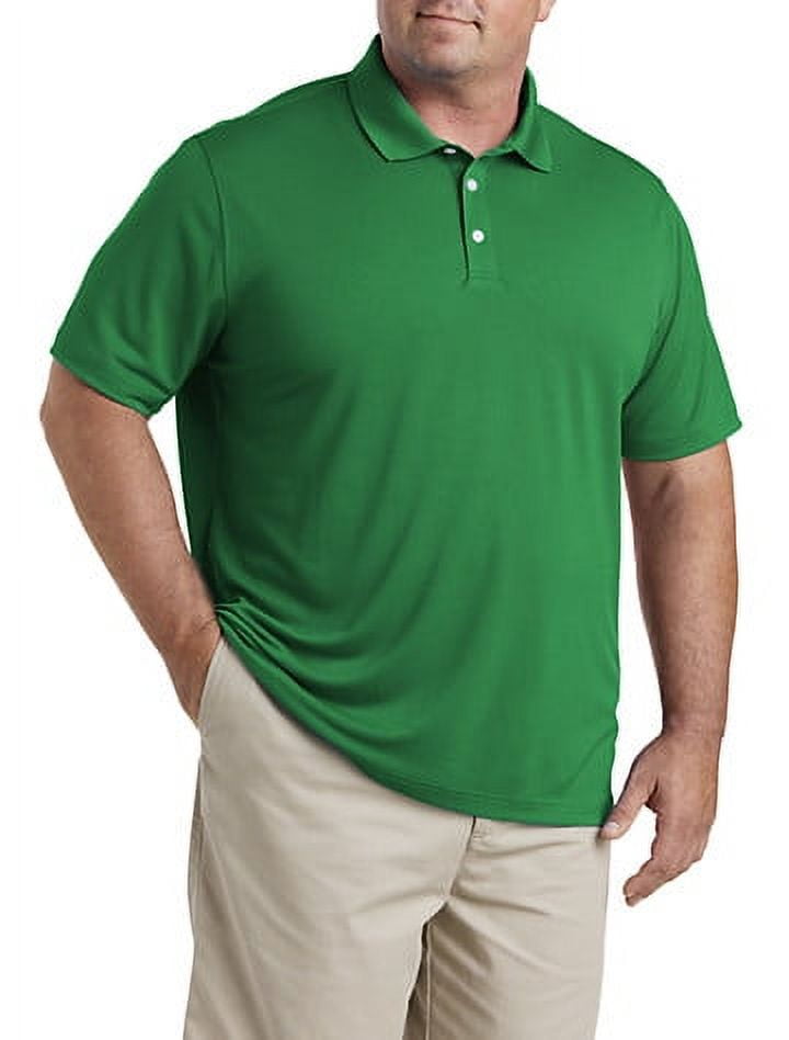 Big Tall Essentials by DXL Men s Big and Tall Men s Solid Golf Polo Shirt Green 2XL Walmart