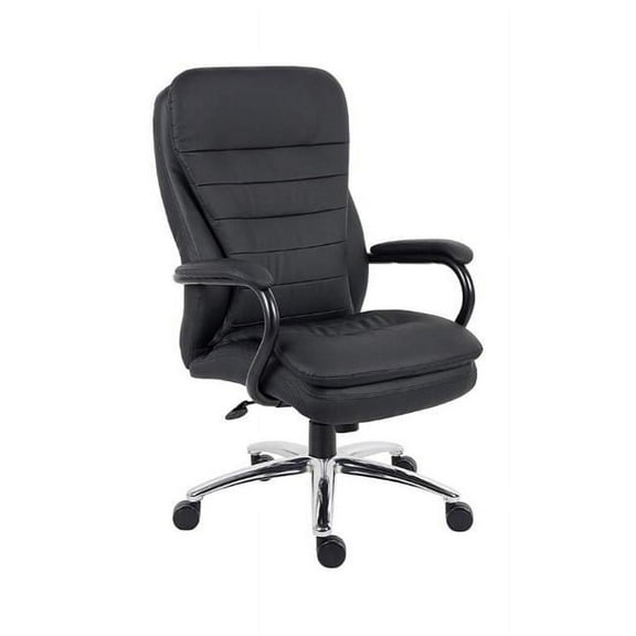 Big & Tall Executive Office Chair for Heavy Duty Big Man Black - PU Leather