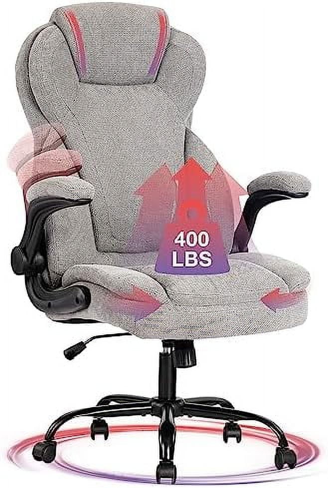 Big and Tall Fabric Office Chair 400lbsHeavy Duty Executive Desk Chair