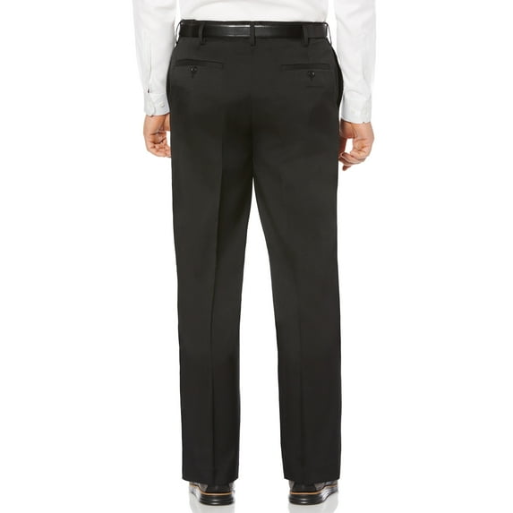 Big & Tall Flat Front Stretch Crosshatch Dress Pant