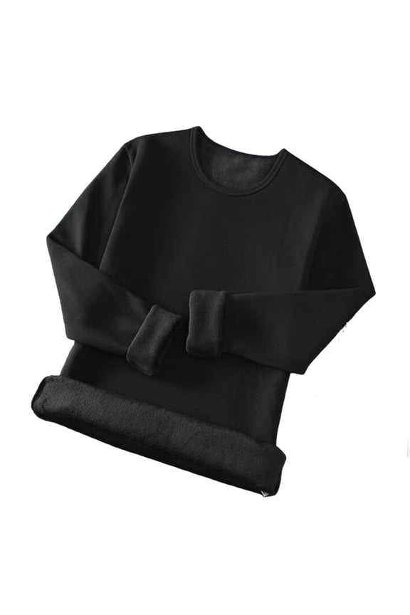 Big & Tall Fleece Lined Base Layers Tops Mens Long Sleeve Thermal Underwear Shirts Cold Weather Gear Snow Wear Black, 5XL