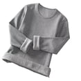 thumbnail image 1 of Big & Tall Fleece Lined Base Layers Tops Mens Long Sleeve Thermal Underwear Shirts Cold Weather Gear Snow Wear Gray, 3XL, 1 of 7