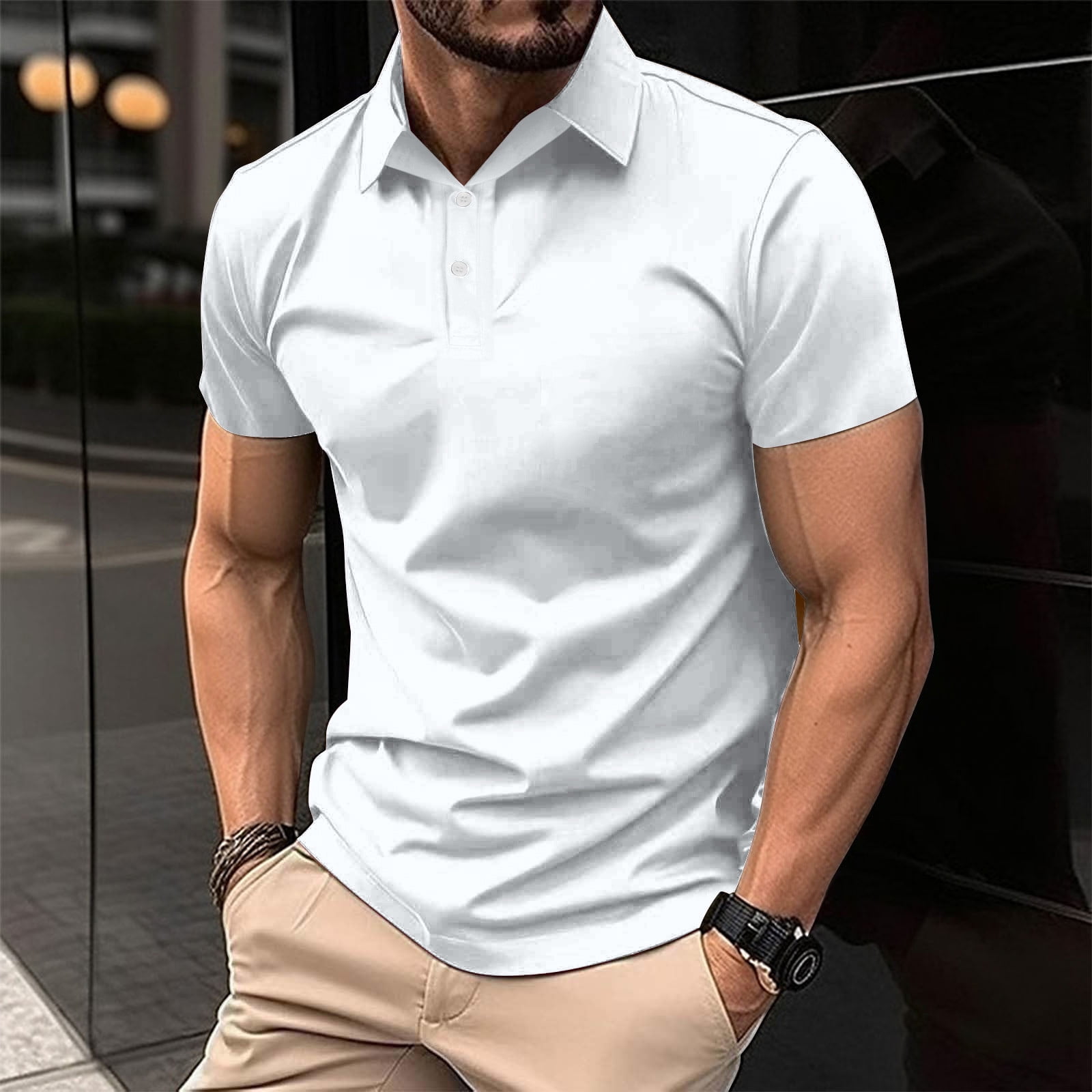 Big & Tall Golf Shirts for Men S-4X Plus Size Casual Short Sleeve ...