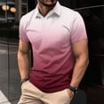 thumbnail image 1 of Big & Tall Golf Shirts for Men Plus Size M-4X Short Sleeve Tshirts Shirt Mens Pullover Button Collared Gradient Printed Athletic Workout Tees Tops, 1 of 6
