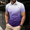 thumbnail image 1 of Big & Tall Golf Shirts for Men Plus Size M-4X Short Sleeve Tshirts Shirt Mens Pullover Button Collared Gradient Printed Athletic Workout Tees Tops, 1 of 6