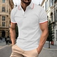 thumbnail image 1 of Big & Tall Golf Shirts for Men Plus Size Short Sleeve T-Shirts with Pocket S-5X Mens Pullover Button Collared Color Block Business Casual Tees Tops, 1 of 5