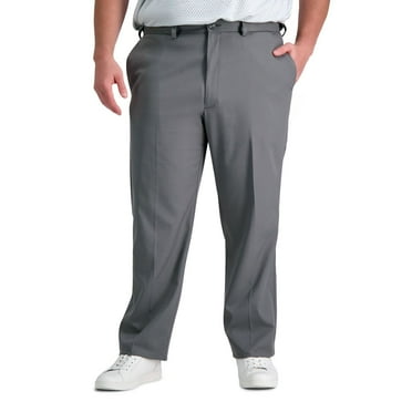 Big & Tall Haggar® Cool Right® Classic-Fit Flat-Front Performance Flex Pants Color: Heather Gray Size: 48X30