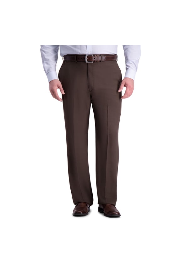 Mens Classic fit Dress Pants 46 / 29 Brown Solid