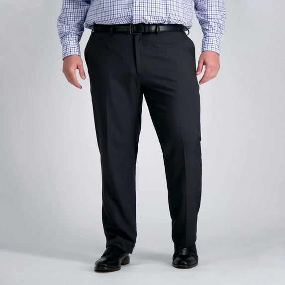 Big & Tall Haggar® Premium Comfort Straight-Fit Flat-Front Dress Pants Color: Charcoal Size: 56X30