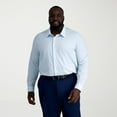 thumbnail image 1 of Big & Tall Haggar® Smart Wash® Classic Fit Solid Dress Shirt Color: Blue Graphic Check Size: 18 37/8T, 1 of 4