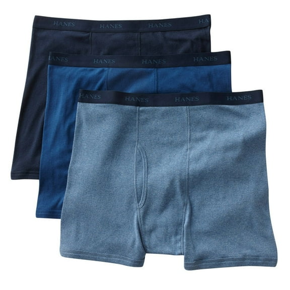 Hanes Ulti 3-Pk Boxer Brief 3X Large Big Blue