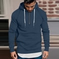thumbnail image 1 of Big & Tall Hoodies for Men Plus Size S-4X Pullover Fleece Lined Sweatshirts with Pocket and Zipper Casual Long Sleeve Solid Thermal Warm Hoodie Tops, 1 of 6