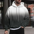 thumbnail image 1 of Big & Tall Hoodies for Men with Front Pocket Pullover Plus Size M-4X Sweatshirts Long Sleeve Gradient Printed Comfort Going Out Athletic Hooded Tops, 1 of 6