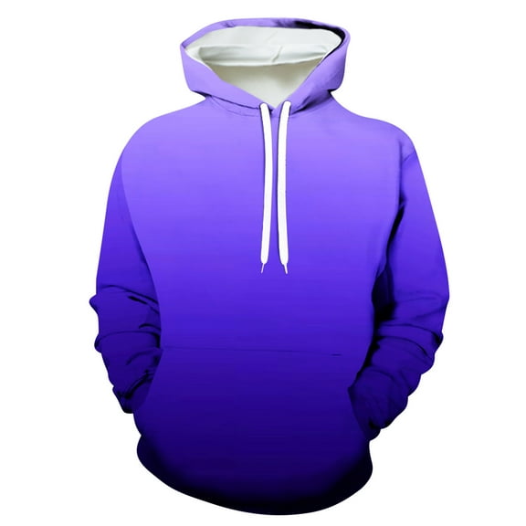 Big & Tall Hoodies for Men with Pocket Plus Size S-4X Fleece Lined Sweatshirts Mens Trendy Gradient Printed Pullover Thermal Warm Long Sleeve Hoodie