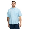thumbnail image 1 of Big & Tall IZOD Dockside Short Sleeve Chambray Color: Aquarius Size: 3XL TALL, 1 of 4