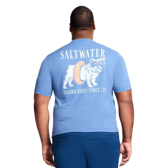 Big & Tall IZOD Saltwater Graphic Tee Color: Bijou Blue Size: XXL TALL