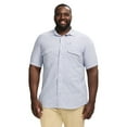 thumbnail image 1 of Big & Tall IZOD Sunshield Performance Woven Short Sleeve Button-Down Shirt Color: Skipper Blue Gingham Size: 3XL TALL, 1 of 4