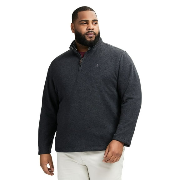 Big & Tall IZOD Thermasoft Sweater Fleece Quarter Zip Color: Black Size: XL TALL