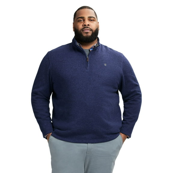 Big & Tall IZOD Thermasoft Sweater Fleece Quarter Zip Color: Navy Blazer Size: 2XB