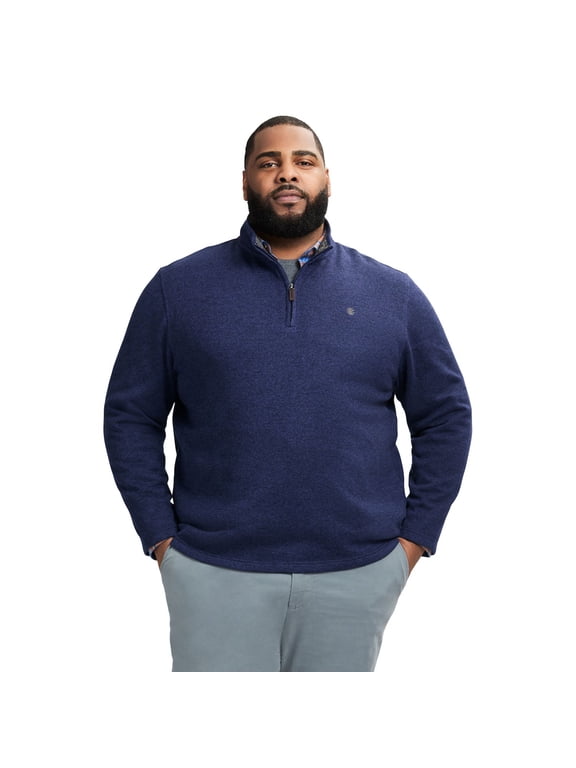 Big & Tall IZOD Thermasoft Sweater Fleece Quarter Zip Color: Navy Blazer Size: 2XB