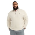 thumbnail image 1 of Big & Tall IZOD Thermasoft Sweater Fleece Quarter Zip Color: Rock Heather Size: 3XL TALL, 1 of 4