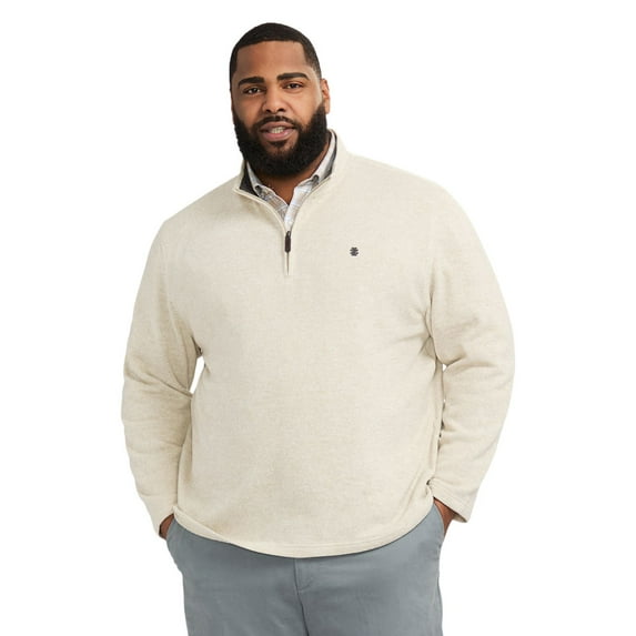 Big & Tall IZOD Thermasoft Sweater Fleece Quarter Zip Color: Rock Heather Size: 3XL TALL