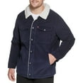 thumbnail image 1 of Big & Tall Levi's® Classic Corduroy Sherpa-Lined Trucker Jacket Color: Navy Size: XXL TALL, 1 of 4