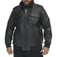 thumbnail image 1 of Big & Tall Levi's® Faux Leather Sherpa Lined Bomber Jacket Color: Black Size: 5XB, 1 of 4