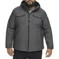 thumbnail image 1 of Big & Tall Levi's® Sherpa-Lined Hooded Softshell Utility Jacket Color: Graphite Size: XXL TALL, 1 of 4