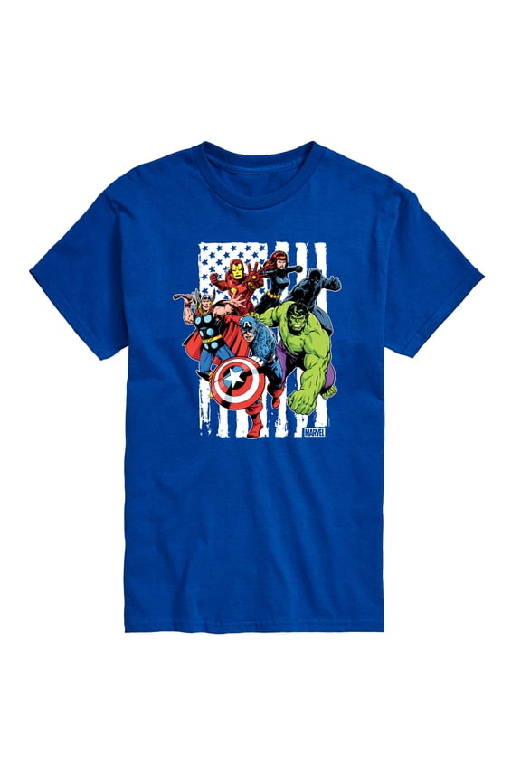 Avengers - American Flag - Men's Short Sleeve Graphic T-Shirt