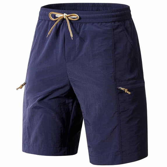 Big & Tall Men's 10" Inseam Water Repellent Cargo Shorts Zipper Pockets Hiking Short Pants Quick Dry Utility Knee Length Travel Camping Wild