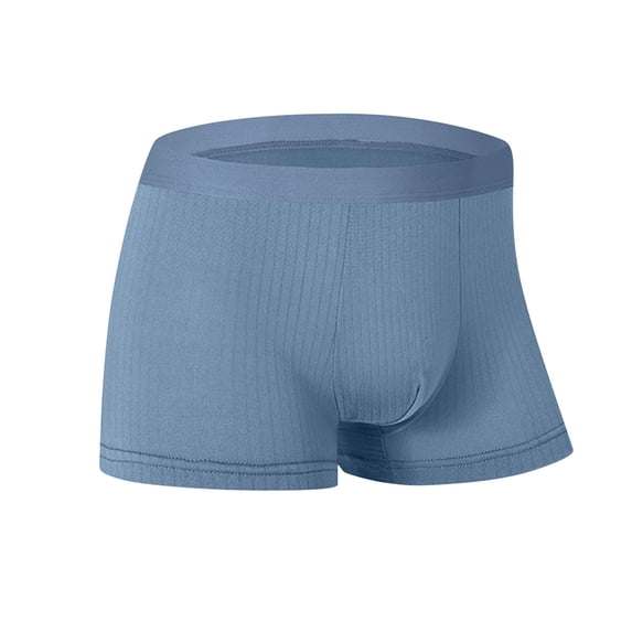 Big & Tall Men's 3XL Boxer Briefs - Light Blue Polyester, Ribbed, Moisture-Wicking, Durable, Comfortable Waistband for Everyday Wear